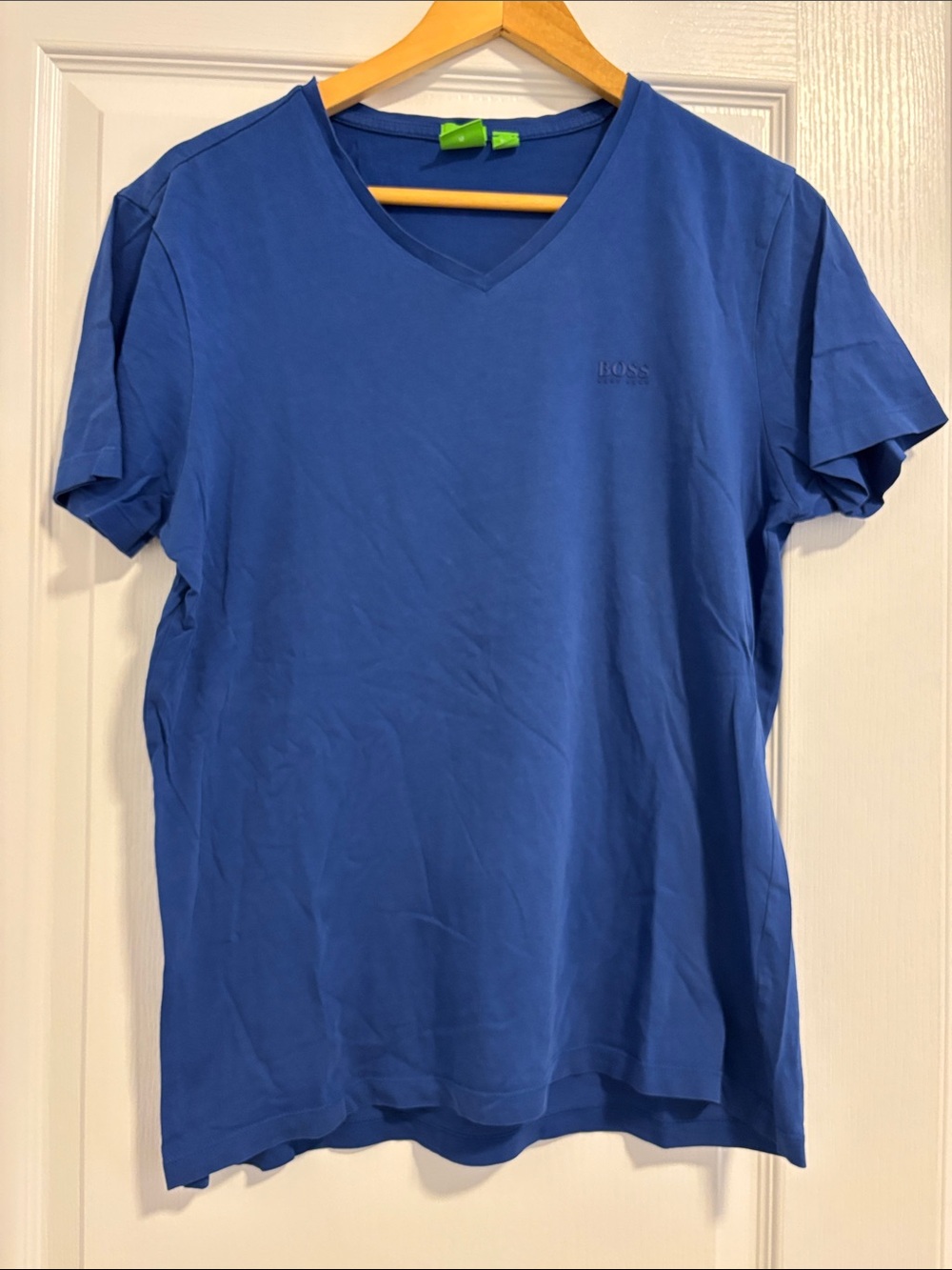 Boss Men's V-Neck Tee in Royal Blue